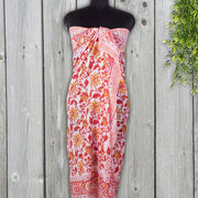 Beach Wear Sarong Floral Hand Block Print Pure Soft Cotton - CraftJaipur